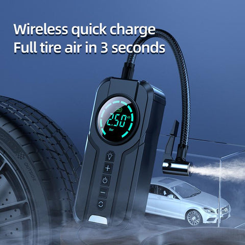 Car starting power supply, car wireless air pump, intelligent digital display air pump